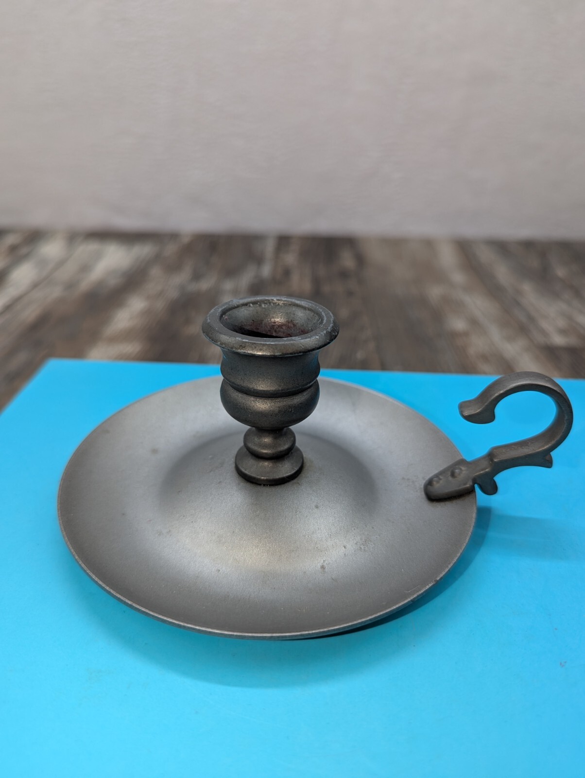 Vintage 1980s Avon Pewter Taper Candle Holder American Heirloom Candlestick