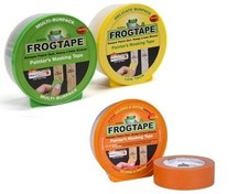Frogtape Decorators Masking Tape:Green multisurface Yellow delicate Orange gloss