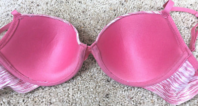 Marilyn Monroe Bra 34D Lined Demi Pink Underwire J Hook Racerback