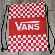 Vans Red & White Checker  Drawstring Bag Backpack Rare New