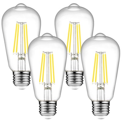 Ascher Dimmable Vintage LED Edison Bulbs, 6W, Equivalent 60W, Bright Daylight...