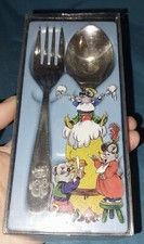 Vintage Baby Childs Cutlery Set. New In Box. 1970’s Era.