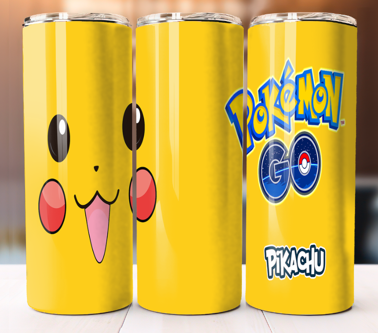 Pikachu Pokemon Go Character Anime  Tumbler 20oz Cup Mug Stainless Steel