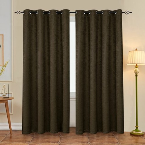 Subrtex 2PCs High Blackout Curtains Embossed Livingroom Bedroom Window Drapes - Picture 37 of 46