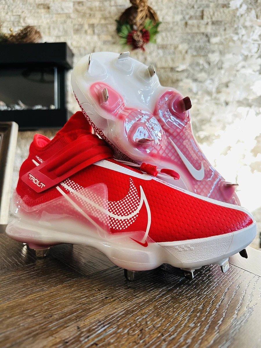 Men Nike Force Zoom Mike Trout 7 Baseball Cleats Red White CI3134-602 SZ  10.5