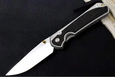 Chris Reeve Large Sebenza 31 Polished - Drop Point Blade / Bog Oak Inlay / CPM-M