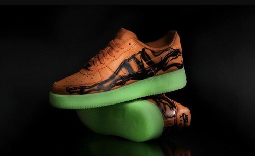 Nike Air Force 1 Low AF1 Skeleton Orange uomo Halloween NUOVE e INTROVABILI  | eBay
