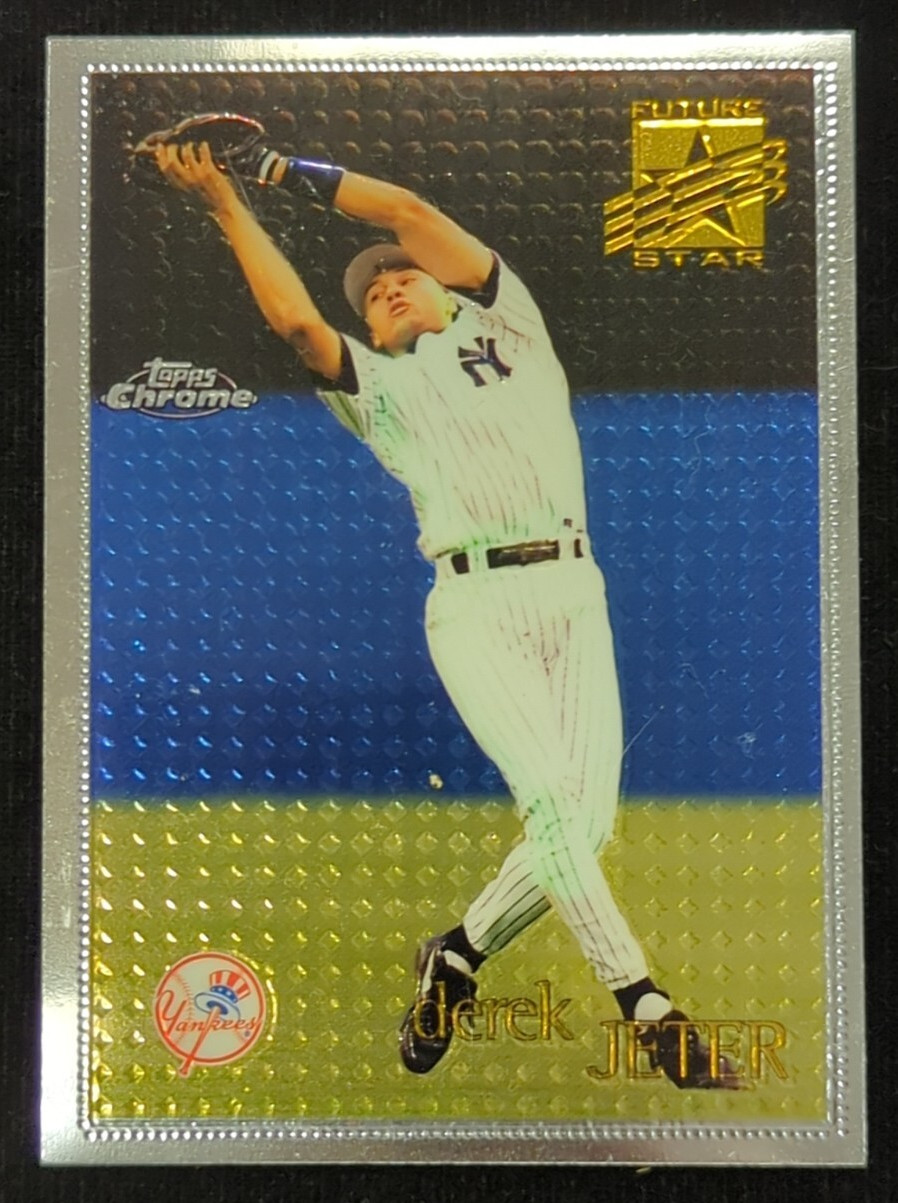Derek Jeter 1996 Topps CHROME Future Star Rookie Card RC SP #80 - Yankees NrMt