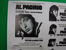 THE PANIC IN NEEDLE PARK Movie Mini Ad Sheet Vintage Advertising Poster Pacino