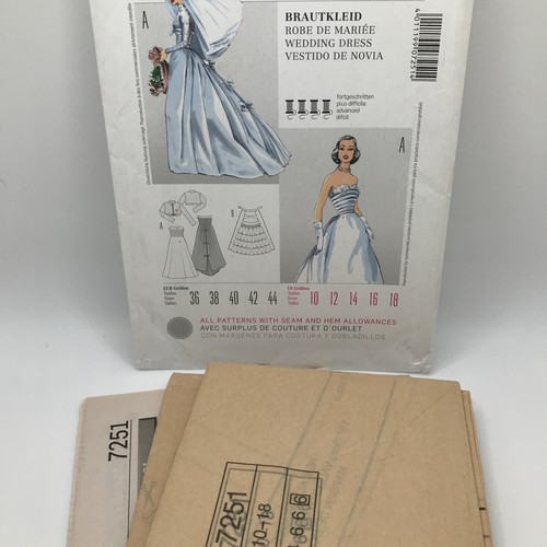 Burda Style 7251 Misses Gr. 10-18 Brautkleid Schnittmuster UC FF - Bild 5 von 5