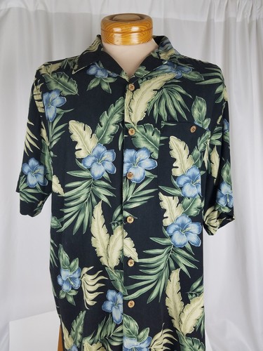 2 Men's Hawaiian Shirts Boca Classic Tropical Button Up Short Sleeve Sz Large - Picture 5 of 11