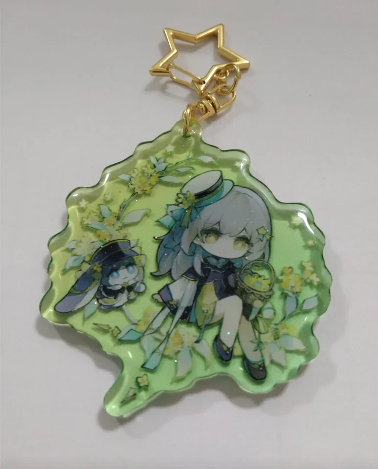 Honkai: Star Rail Herta Mydei Castorice Phainon Aglaea Resin keychain Keyring - Image 4 of 4