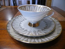 Z and Co Tirschenreuth Bavaria Germany Tea Cup Saucer Plate Trio FREE SHIP