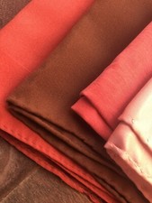 Unisex 100 Silk Pocket Square Handkerchief Fall Brown, Adobe, Flesh Pink 3