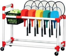 Pickle Ball Cart  Sports Equipment Organizer  Easy Assembly  43"L x 19"W x 41"H