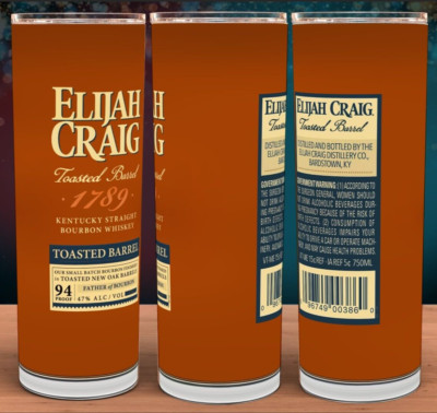 Elijah Craig Toasted Barrel Bourbon Whiskey Cup Mug Tumbler 20oz