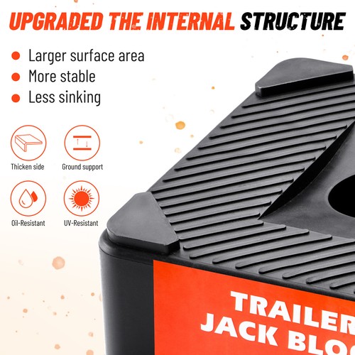 8X Trailer Jack Block Stabilizer Blocks 15000lbs Levelers For RV Camper Trailer - Picture 5 of 17