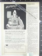 1957 ADVERTISEMENT ADVERTISING for Zippo Lighter Mfg Co Bradford PA Carborundum