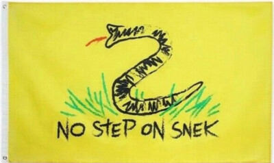 NO STEP ON SNEK, Gadsden Flagge + Stickers, Fahne, libertär, ANCAP, Freiheit