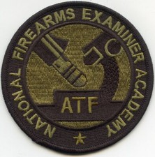 ATF NATIONAL FIREARMS EXAMINER ACADEMY Washington DC Subdued Green POLICE PATCH