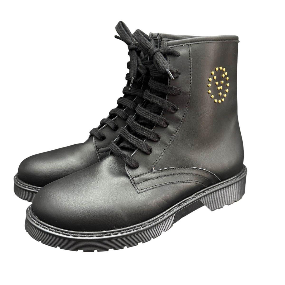 Valentino By Mario Valentino Marti Leather Black Combat 