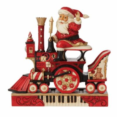 Jim Shore FAO SCHWARZ SANTA RIDING TRAIN FIGURINE-Explore A World 6009118 NEW
