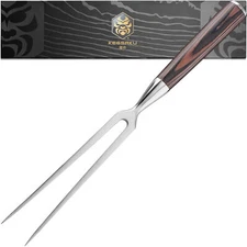 Kessaku 6" Dual-Prong Carving & BBQ Meat Fork - Samurai Series - Stainless Steel