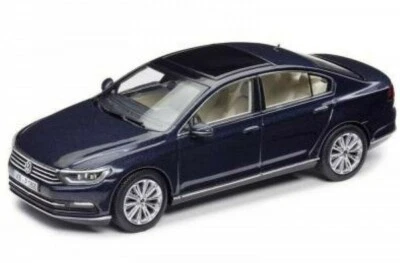 HERPA VW Passat B8 Model Car 1:43 Scale Diecast Saloon Night Blue Metallic GENUINE