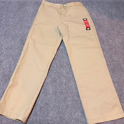 NEW Dickies Pants Mens 36 Khaki 874 Original Fit Mid Rise Hook Loop Pockets