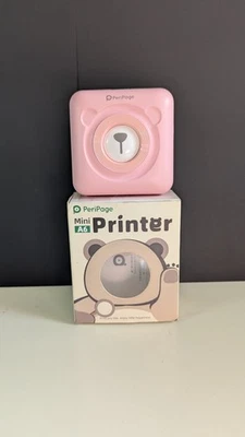 PeriPage A6 Thermal Mini Printer Pink Bluetooth Thermal Printer Portable Pocket - Image 1 of 4