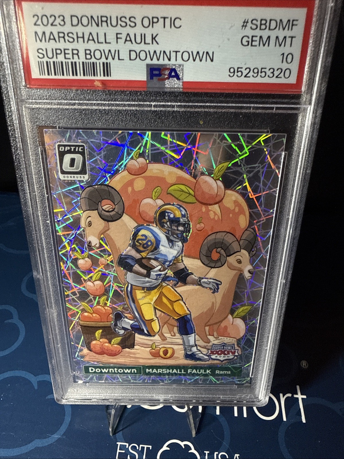 2023 Panini Donruss Optic Super Bowl Downtown Marshall Faulk #SBD-MF