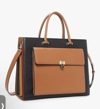 Cluci Briefcase for Women Vegan Leather 15.6 Inch Laptop Bag Shoulder Bag - Read