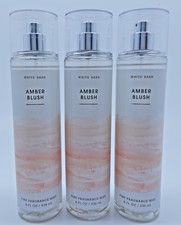3 BATH  BODY WORKS AMBER BLUSH FINE FRAGRANCE BODY MIST SPRAY 8 oz NEW