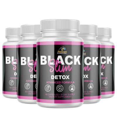 Black Slim Detox-  Keto & Weight Support- 5 Bottles- 300 Capsules
