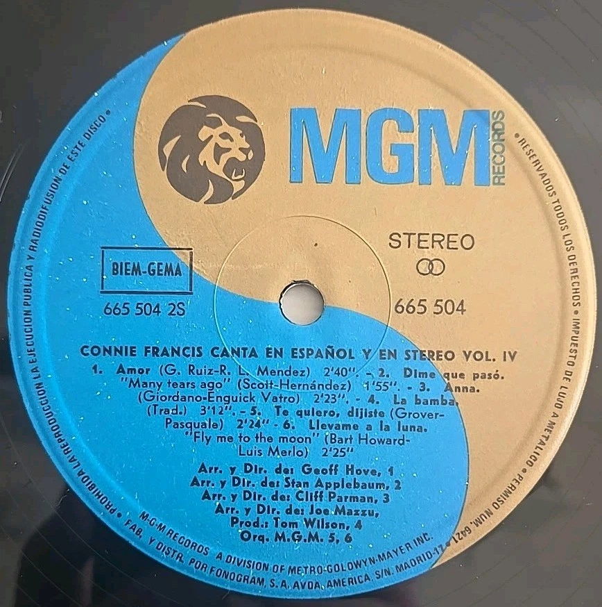 Connie Francis "Canta En Espanol Y En Stereo Vol4"  Spain Import Rare.  Foto 4 de 4
