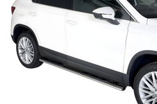 Schwellerrohre oval mit Tritt für SEAT Ateca ab Bj.18- Edelstahl mit TÜV