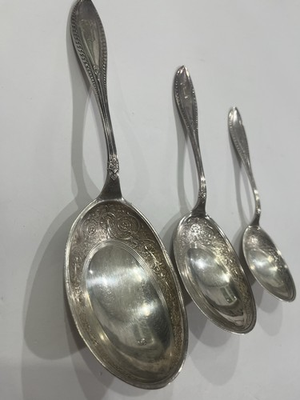 #ad #ad Antique Whiting Manufacturing Company quot;Indianquot;sterling silver serving set of 3 $750.00