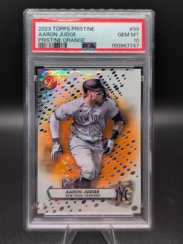 2023 Topps Pristine Aaron Judge Pristine ORANGE /25 Yankees #99 PSA GEM MT 10