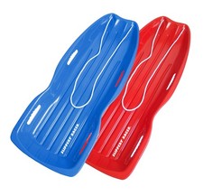 Downhill Xtreme Flexible Adults and Kids Plastic Toboggan Snow Sled for Up
