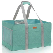 Reusable Grocery Bags Extra Waterproof Large Utility Tote Bag with Carrying H...