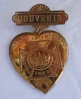 1896 St. Paul  Civil War G.A.R. Womans Relief Corps  Pinback Heart Medal