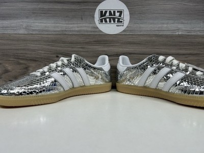 Adidas SAMBA OG Silver White Gum 'Snakeskin' (IH9016) Women's
