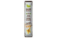 Blechschild Spruch 46X10 Cm Raupe MüSste Man Sein Fressen Schlafen Deko Schild