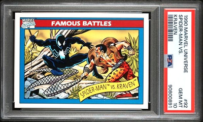 1990 Marvel Universe Spider-Man Vs Kraven PSA 10 GEM MINT