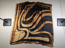 Vera Neumann Signed Scarf Ladybug Silk Mix Brown Tones Art Design 23x21