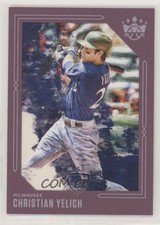 2020 Panini Diamond Kings Plum Frame Christian Yelich #83 fm0