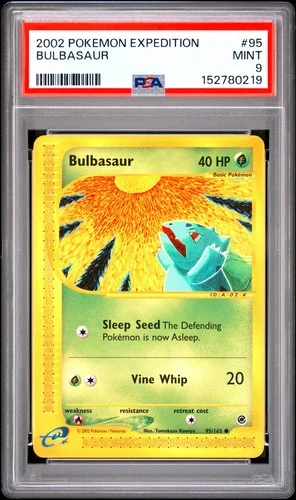 2002 POKEMON EXPEDITION #95 BULBASAUR PSA 9