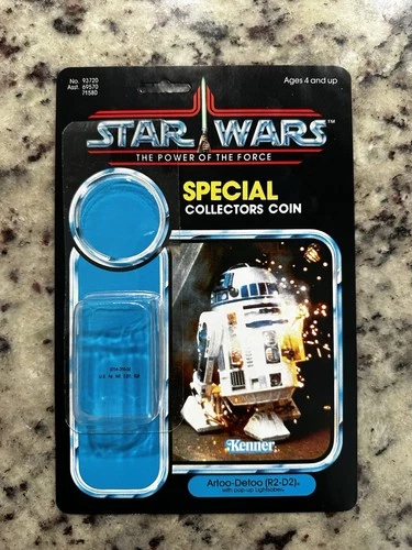 STAR WARS PROFESSIONAL CUSTOM CARDBACK R2-D2 Pop Up Lightsaber POTF Last 17 1985
