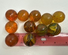 Vintage 70  s Bouncy Ball Lot Swirls  Specks Lot Of 11