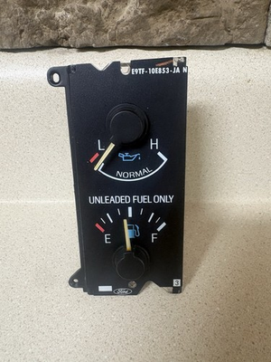 #ad 1987 1991 Ford GAS F250 F350 Bronco Instrument Cluster Oil and Fuel Gauge OEM $79.95